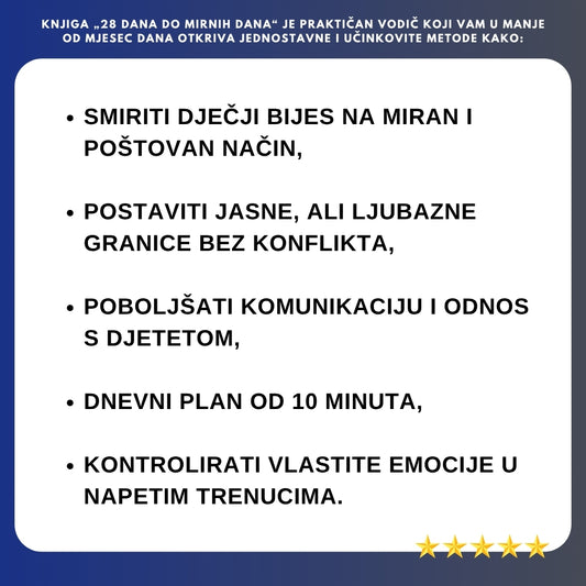 28 DANA DO MIRNOG DOMA – Dokazana metoda za emocionalnu kontrolu djece bez vikanja i loše savjesti + BONUS